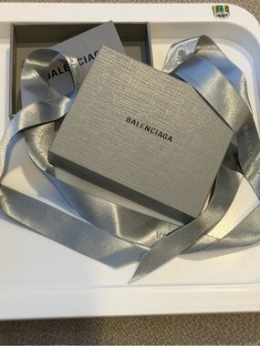New. Balenciaga Gift Box with silver ribbon
